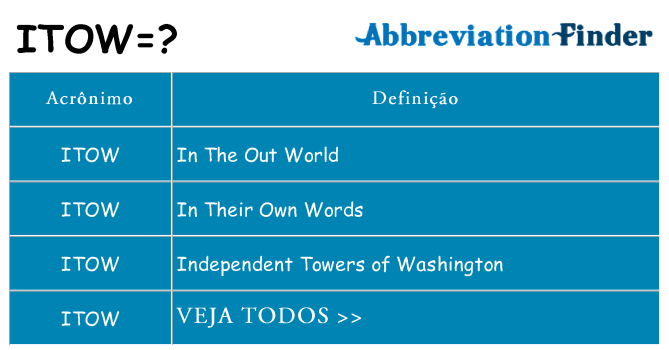 itow de quê