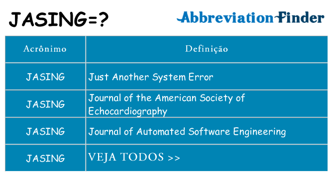 jasing de quê