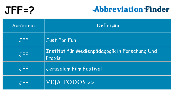 jff de quê