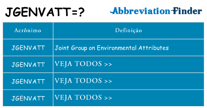 jgenvatt de quê