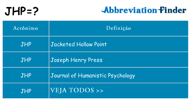 jhp de quê