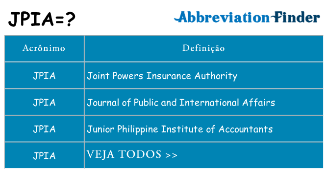 jpia de quê