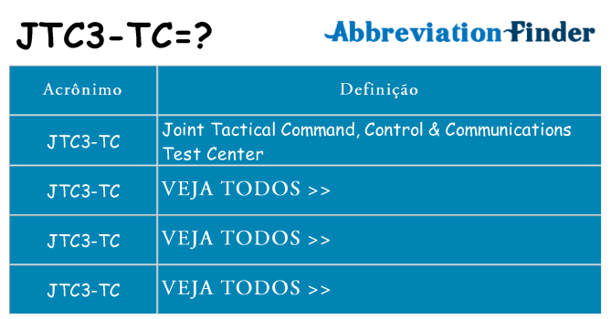 jtc3-tc de quê