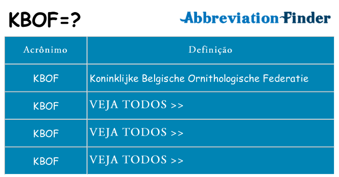 kbof de quê