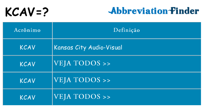 kcav de quê