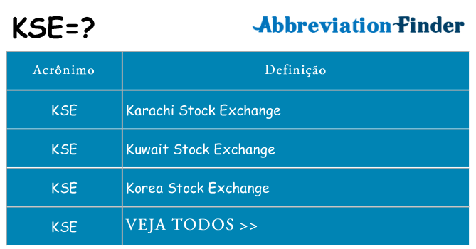 kse de quê