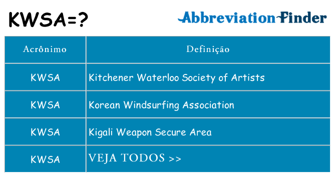 kwsa de quê