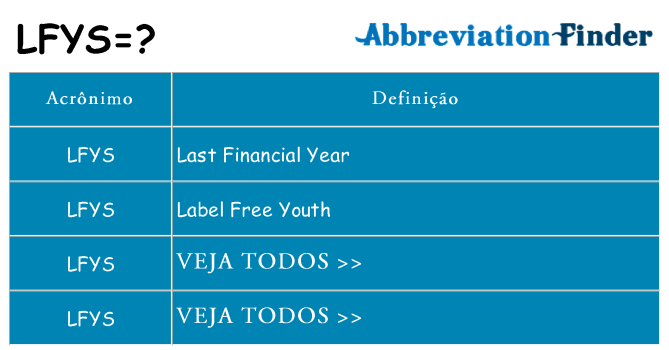 lfys de quê