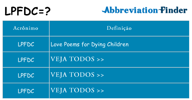 lpfdc de quê