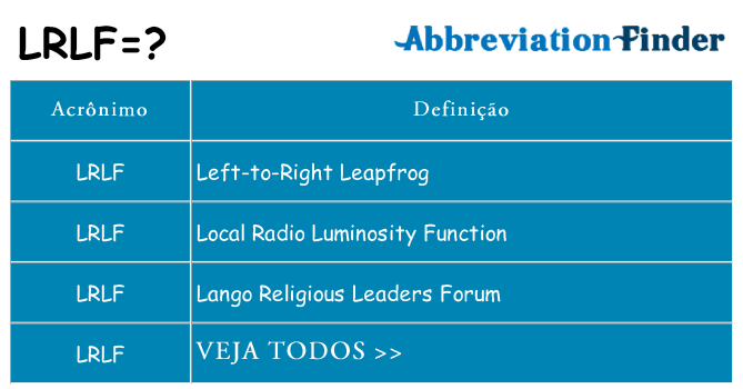 lrlf de quê