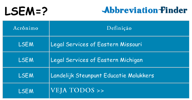 lsem de quê