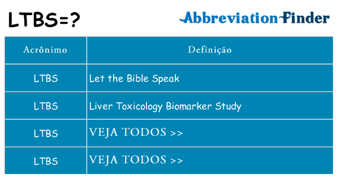 ltbs de quê