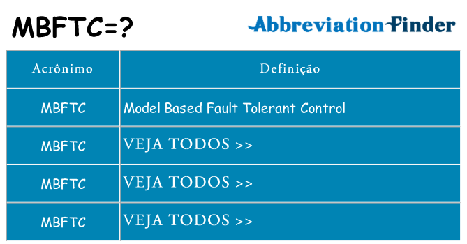 mbftc de quê