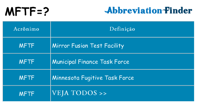 mftf de quê
