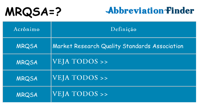 mrqsa de quê