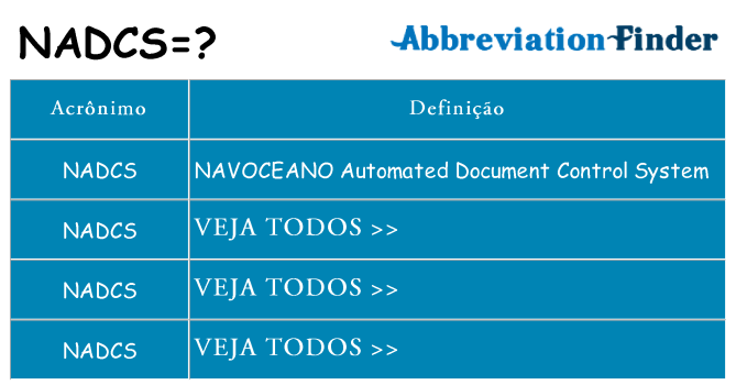 nadcs de quê