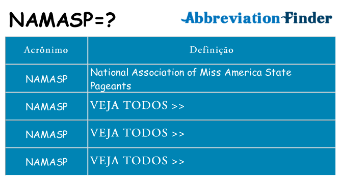 namasp de quê
