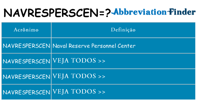 navresperscen de quê