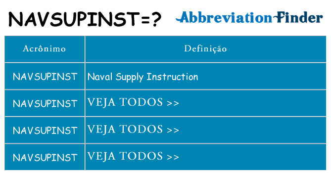 navsupinst de quê