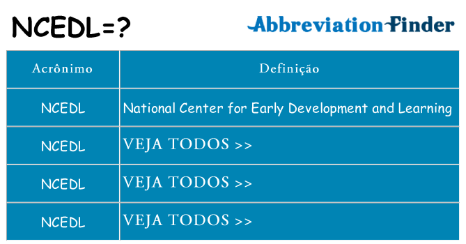 ncedl de quê