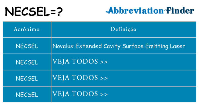 necsel de quê