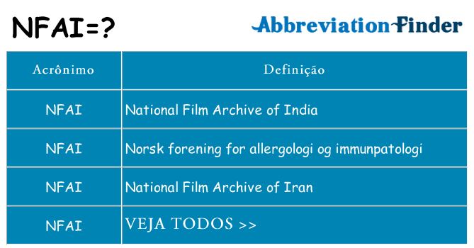 nfai de quê
