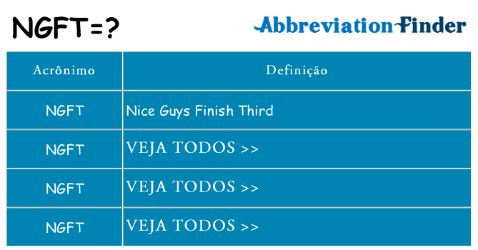 ngft de quê