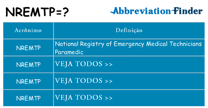 nremtp de quê