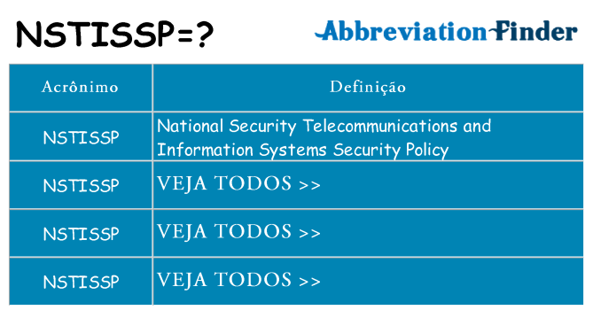nstissp de quê