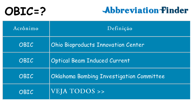 obic de quê