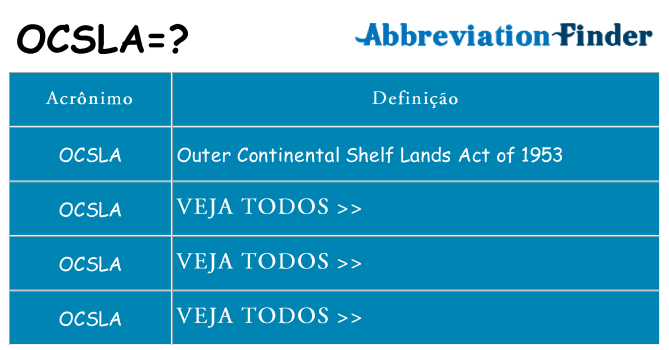 ocsla de quê