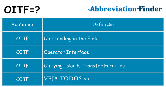 oitf de quê