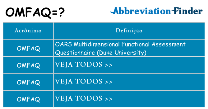 omfaq de quê