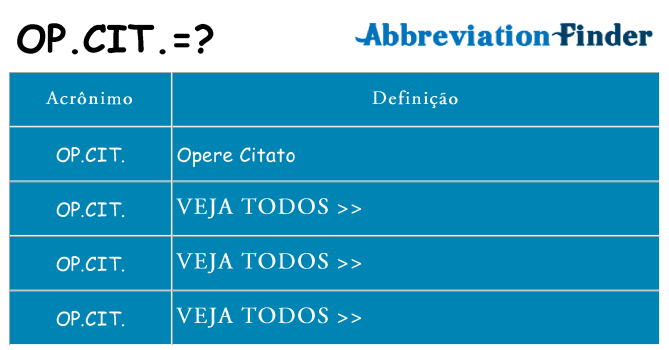 op-cit de quê