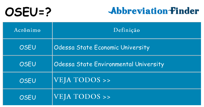 oseu de quê
