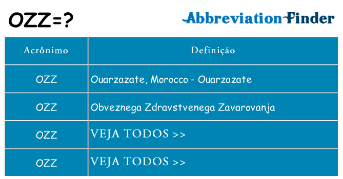 ozz de quê