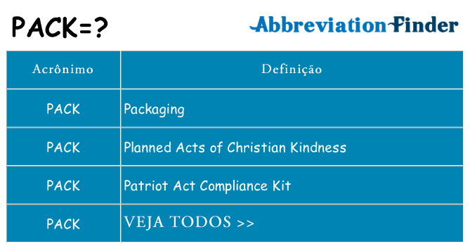 pack de quê