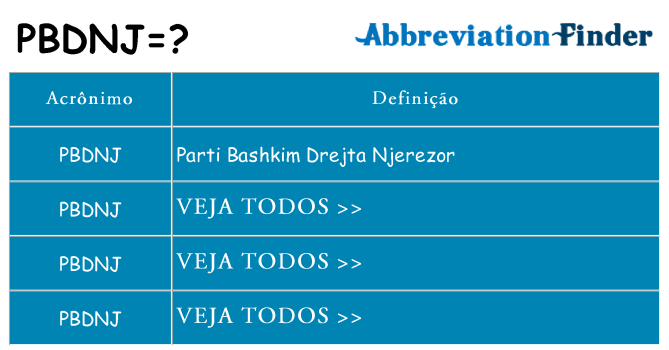 pbdnj de quê