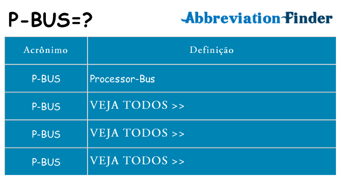 p-bus de quê