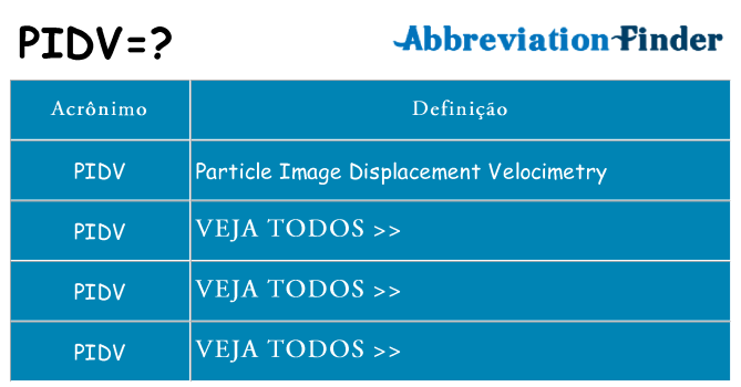pidv de quê