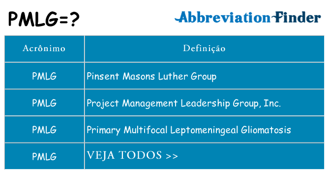 pmlg de quê