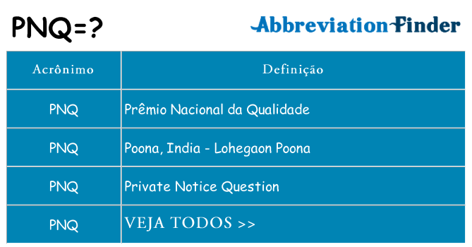pnq de quê