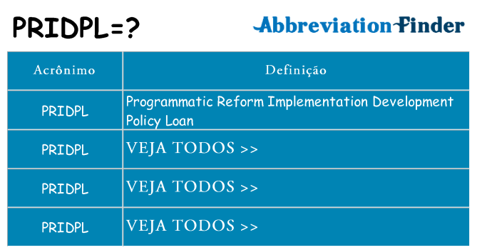 pridpl de quê