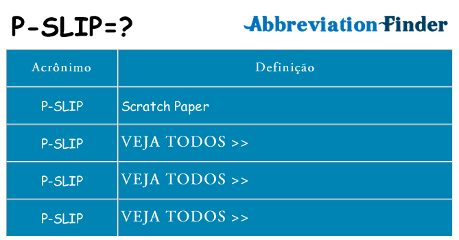 p-slip de quê