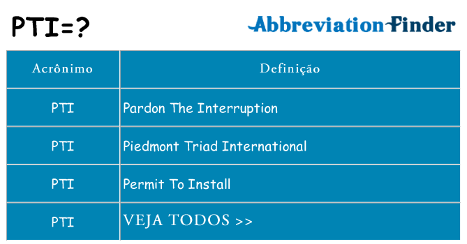 pti de quê