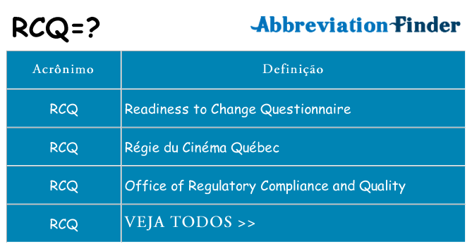 rcq de quê