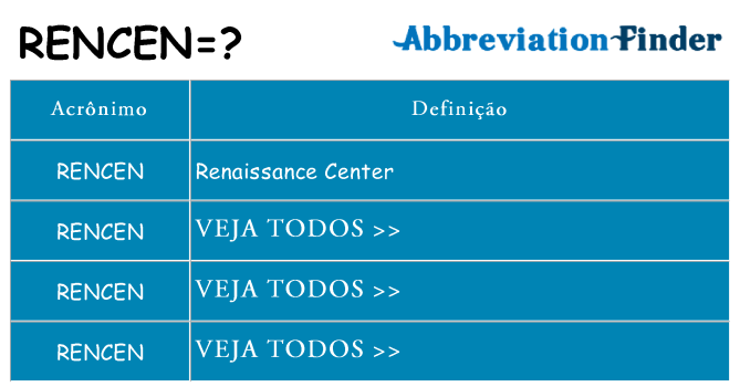 rencen de quê