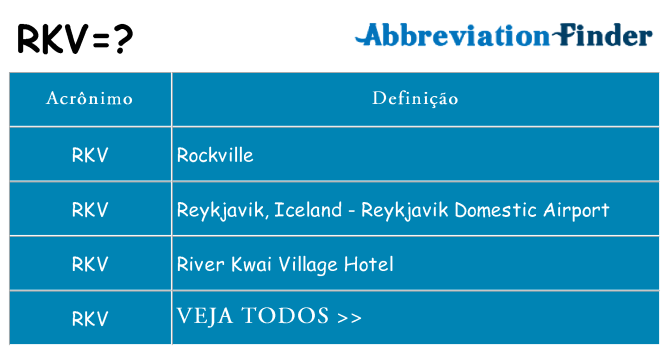 rkv de quê