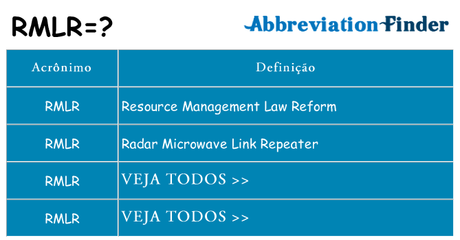 rmlr de quê