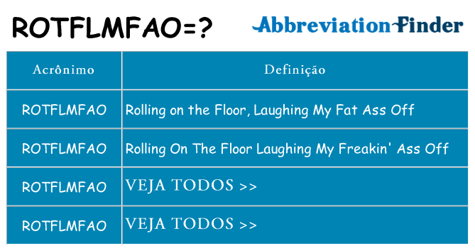 rotflmfao de quê